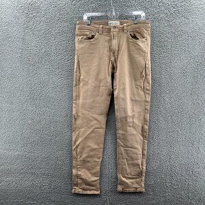 Springfield Reconsider Jeans Mens 32 X 32 Tan Stretched Denim Slim Straight